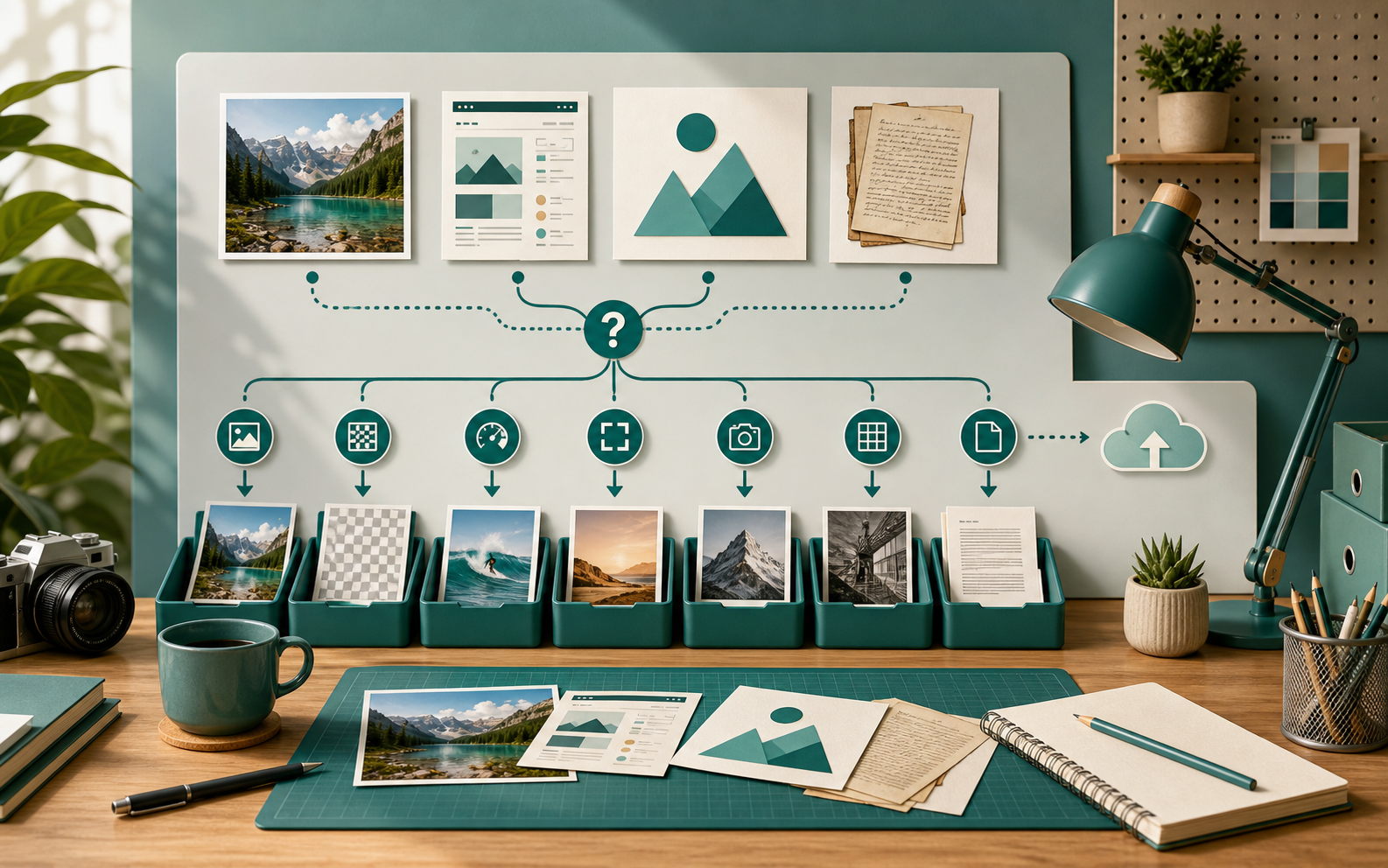 Illustration of selecting image formats before upload